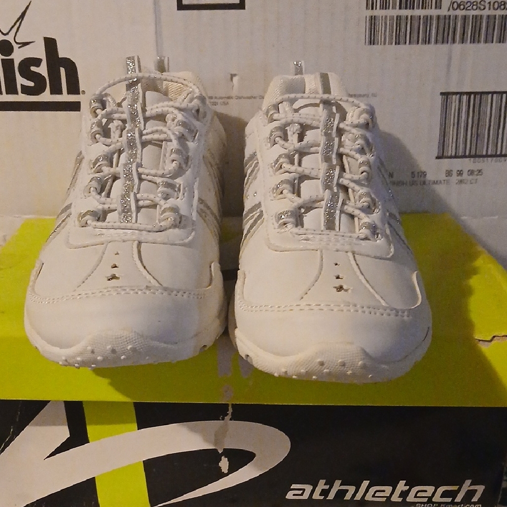Athletech Kids White Slip On  Sneakers With Box  Size 3